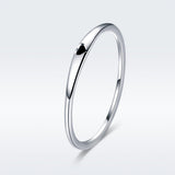 925 Sterling Silver Ring - Size 5.0, 2mm Width, S925 for Women