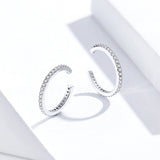 925 Sterling Silver Earrings with Pavé Set CZ