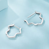 925 Sterling Silver & Oxidized Silver Earrings for Women