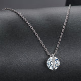 925 Sterling Silver 0.65 Carat Genuine Moissanite Necklace for Women