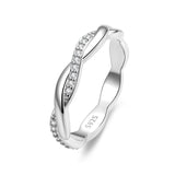 925 Sterling Silver Pavé Setting CZ Ring