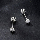 925 Sterling Silver 0.5 Carat Moissanite Earrings for Women