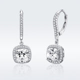 925 Sterling Silver Plated Gold Pavé Setting CZ Earrings for Women