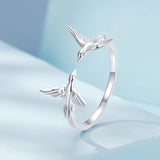 925 Sterling Silver Ring with White Gold Plating, 1.5mm Width