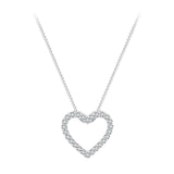 S925 Sterling Silver Necklace with Moissanite, 400mm + 50mm, Platinum Plated, Women