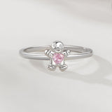 925 Sterling Silver White Gold Plated Pavé Setting CZ Ring