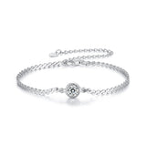 S925 Sterling Silver 5.0mm Moissanite Bracelet for Women