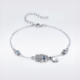 925 Sterling Silver Bracelet 21cm Long with 1.0*1.7cm Charms for Women