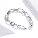 925 Sterling Silver Oxidized Bracelet 17cm for Women