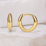 925 Sterling Silver Oxidized Hoop Earrings for Women
