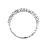 925 Sterling Silver Moissanite 0.03ct Ring Size 6A for Women
