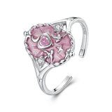 925 Sterling Silver Pendant 0.15cm Enamel CZ Ring for Women