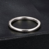 925 Sterling Silver 0.01ct Moissanite Ring in Size 8A