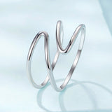 925 Sterling Silver Oxidized Silver 0.12-0.9cm Ring for Unisex