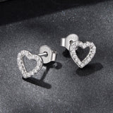 925 Sterling Silver Moissanite 0.10 Carat Earrings for Women