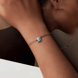 925 Sterling Silver White Gold Plated Bracelet with Enamel Process