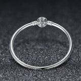 925 Sterling Silver 5.8CM Diameter and 0.3CM Thick Bracelet for Women