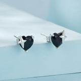 925 Sterling Silver Earrings with Pavé Setting and CZ