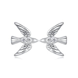 925 Sterling Silver Oxidized CZ Earrings for Women