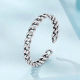 925 Sterling Silver Oxidized Silver Ring for Women