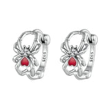 925 Sterling Silver Earrings with Pavé Setting CZ and Enamel Process