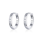 925 Sterling Silver Earrings with Pavé Setting CZ for Women