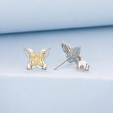 925 Sterling Silver White Gold Plated Small Earrings
