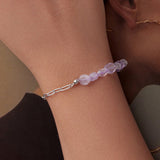925 Sterling Silver & White Gold Plated Crystal Bracelet 16+5cm for Women
