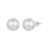 925 Sterling Silver Earrings with Quality Shell Pearl in White Gold Plating for Women