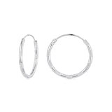 925 Sterling Silver Plated White Gold Earrings 3.0cm for Women