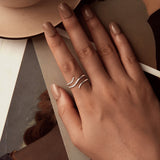 925 Sterling Silver Oxidized Silver Adjustable Ring for Men