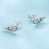 925 Sterling Silver Oxidized Pavé CZ Earrings