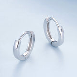 925 Sterling Silver Earrings for Women - Style A, 1.1x0.2cm, Platinum Plated