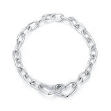 925 Sterling Silver Plated White Gold 19.0 cm Bracelet
