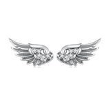 925 Sterling Silver Oxidized Pavé CZ Earrings