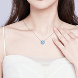 925 Sterling Silver Necklace 40+5cm Pendant 1.2*1.2cm for Women
