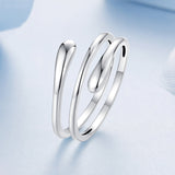 925 Sterling Silver Oxidized Silver Adjustable Rings