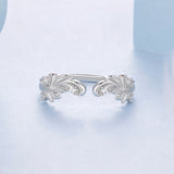 925 Sterling Silver White Gold Plated Ring with Pavé Setting CZ for Women