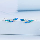 925 Sterling Silver Enamel Finish Pavé CZ Earrings for Women