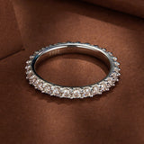 925 Sterling Silver Moissanite 0.03ct Ring Size 6