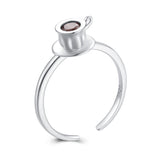 925 Sterling Silver Ring with Pavé Setting CZ