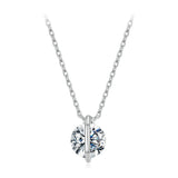 925 Sterling Silver 0.65 Carat Genuine Moissanite Necklace for Women