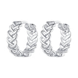 925 Sterling Silver Earrings with Platinum Plating for Women