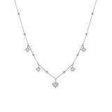 925 Sterling Silver 5.0mm Moissanite Necklace for Women