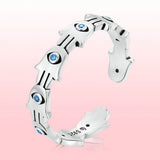 S925 Sterling Silver Pavé Setting CZ Oxidized Silver Ring