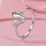 925 Sterling Silver 1.1cm White Gold Plated CZ Pendant Ring