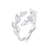 925 Sterling Silver White Gold Plated Pavé Setting CZ Ring for Women