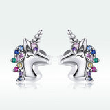 925 Sterling Silver Earrings with Pavé Setting CZ, Oxidized, 1.4x0.9cm for Women