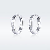 925 Sterling Silver Earrings with Pavé Setting CZ for Women