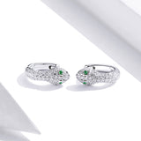 925 Sterling Silver Earrings with Plated Platinum and CZ for Women